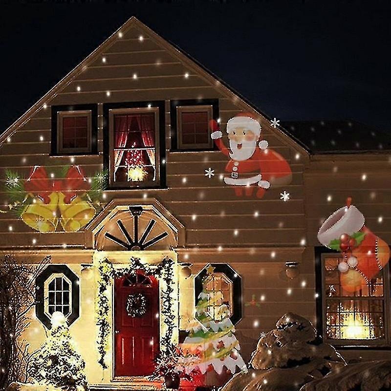 12 Patterns Christmas Laser Snowflake Projector Lamp Halloween Outdoor Led