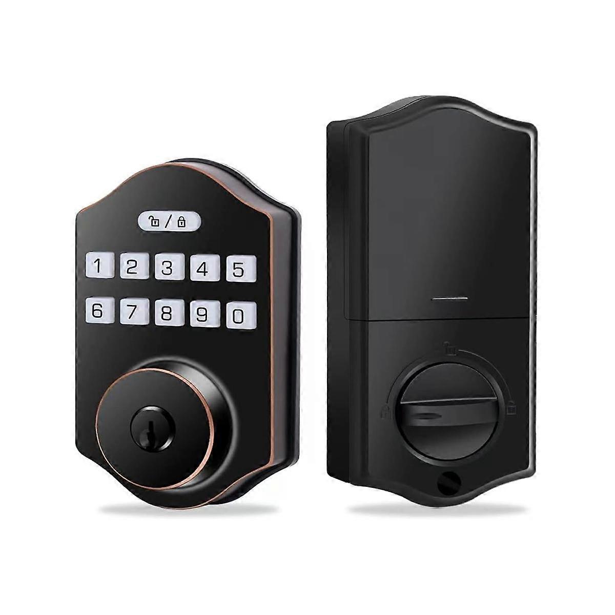 Keyless Entry Door Lock, Electronic Deadbolt with Keypad, Auto Front Door Lock, 100 Users Codes wit