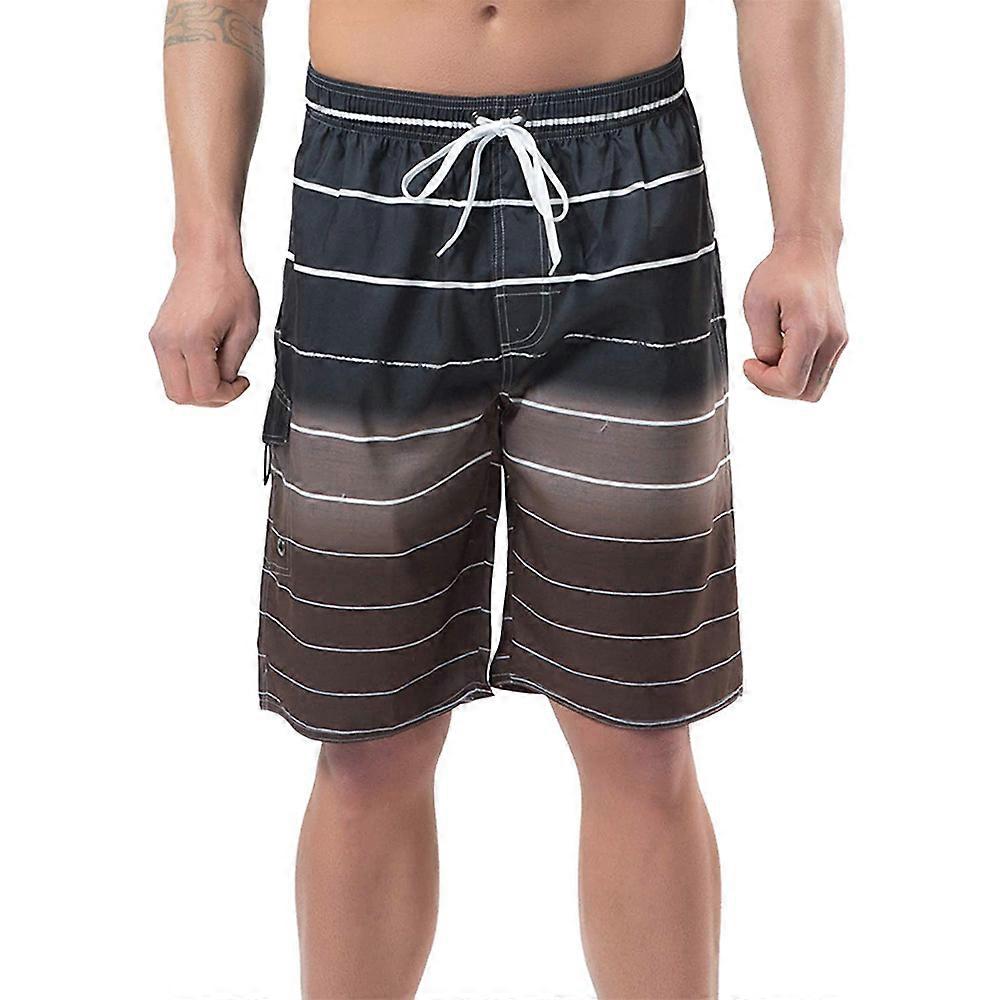 Men's Striped Beach Pants - 4XL (42) CoffeeMen's