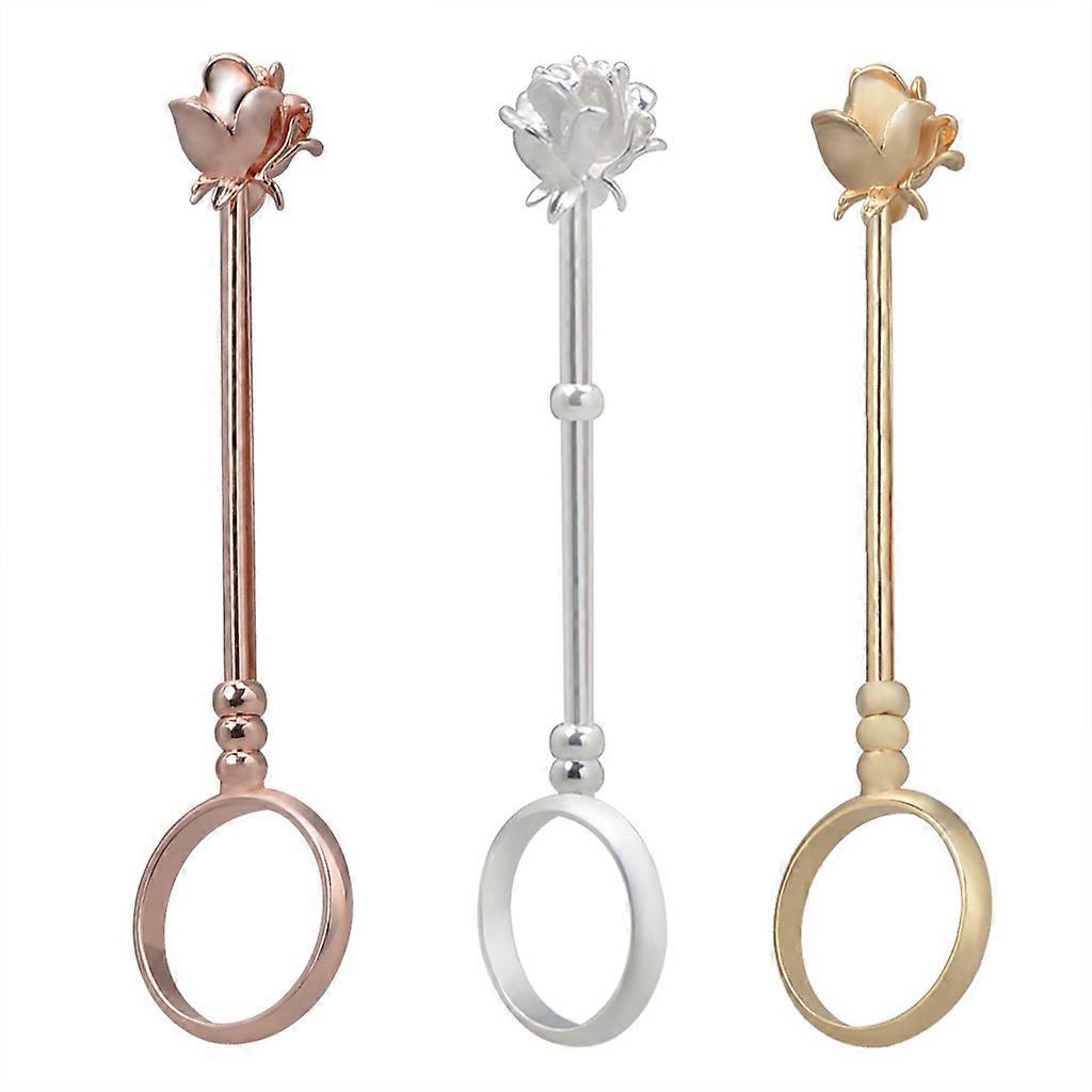 3pcs M 17mm Stylish Lady Cigarette Holder Ring, Protect Your Smoking Finger Ring Coin Purse for Men and Women