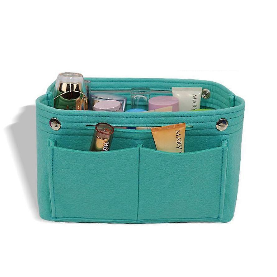 MIMIGO Women's Felt Cosmetic Bag, Simple Felt Bag Multiple Compartments Non Woven Cosmetic Bag