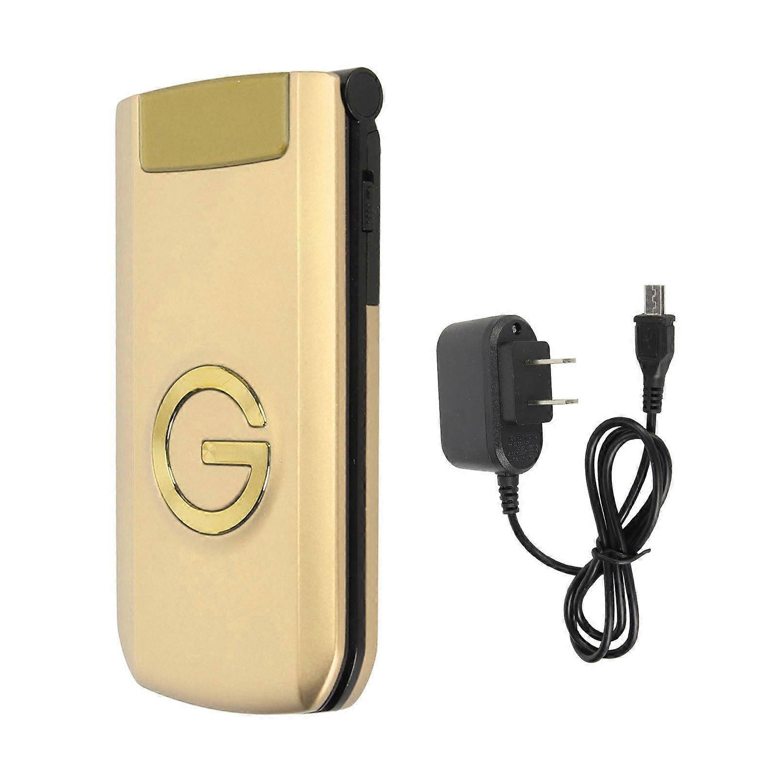 G9000フリップフォンロック解除GSMデュアルSIM携帯電話4800mAh 100×240V 2GシニアゴールドUSプラグ