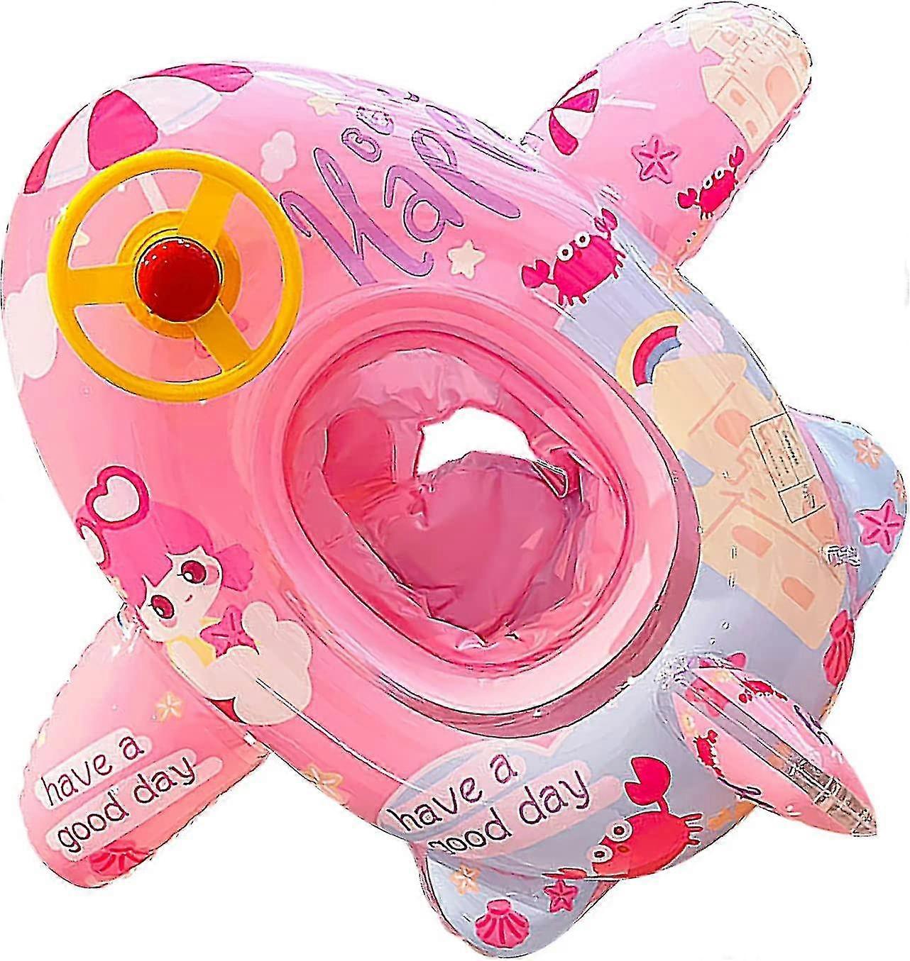Baby Floats For Pool, Swimming Float, Baby Inflatable Floater With Steering Wheel And Horn
