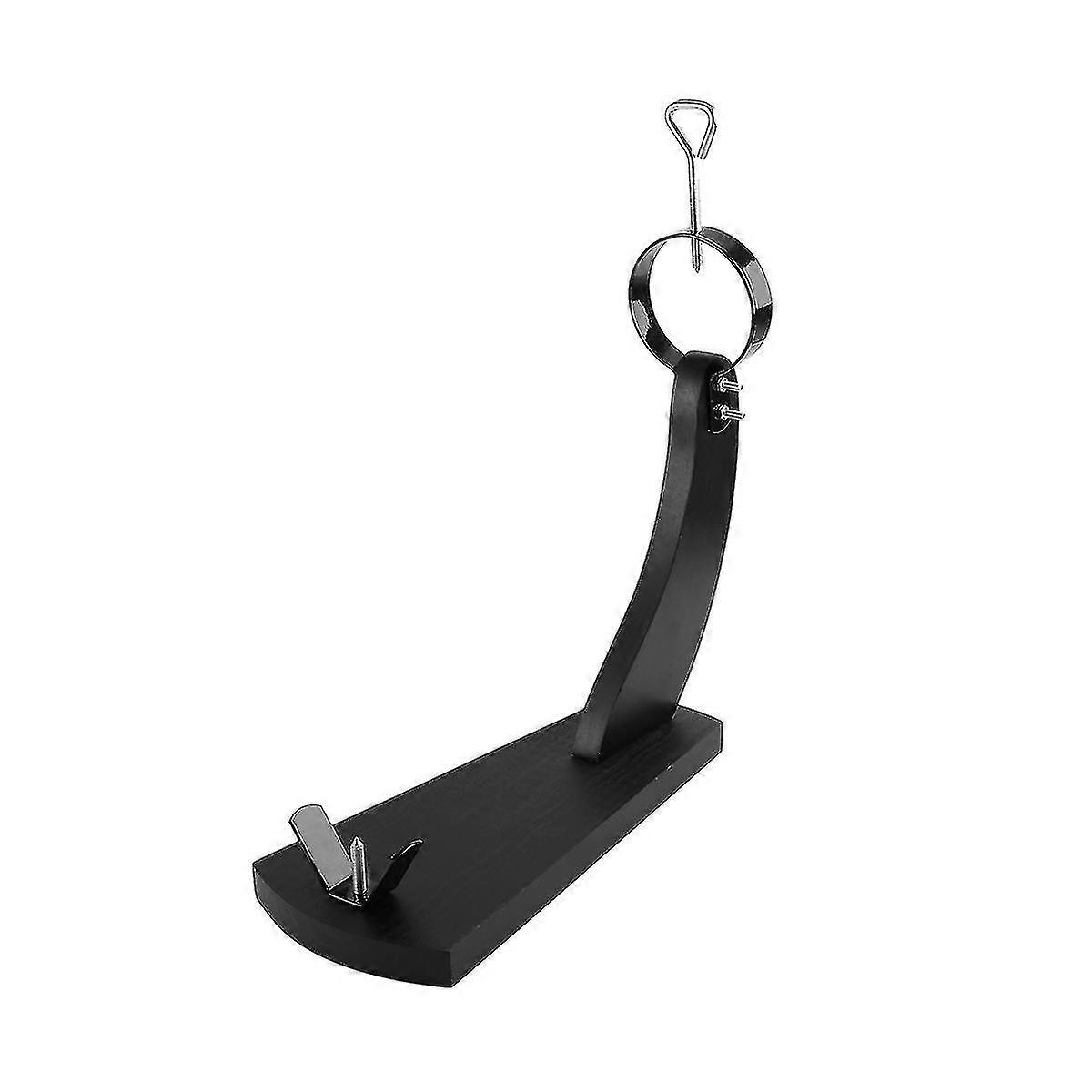 1pc 스페인 햄 홀더 스탠드 스토리지 랙 나무 환경 코팅 홈 바베큐 (블랙)