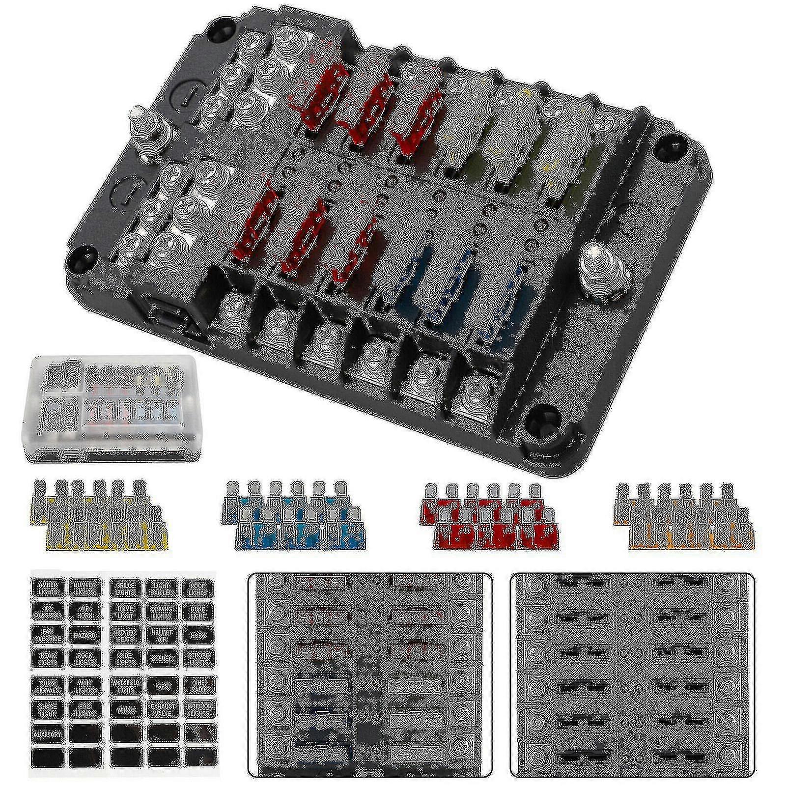 12 Way Blade Fuse Box
