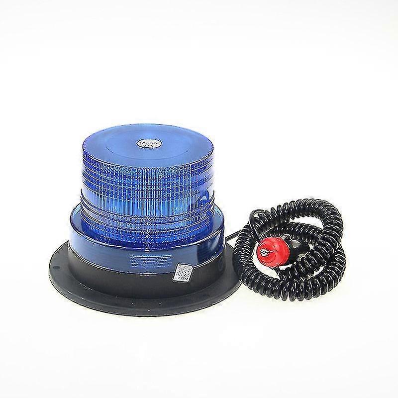 12v/24v Led Blue Color Car Vehicle Police Warning Light Flashing Beacon Led Strobe Emergency Lighting Lamp With Magnetic Mounted