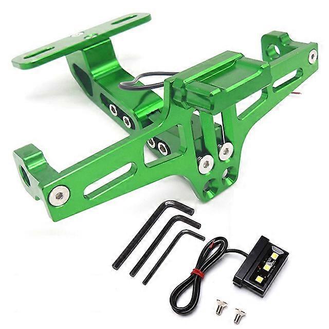 Universal Moto Motorcycle Rear Modified License Plate Mount Holder Frame + Lamp