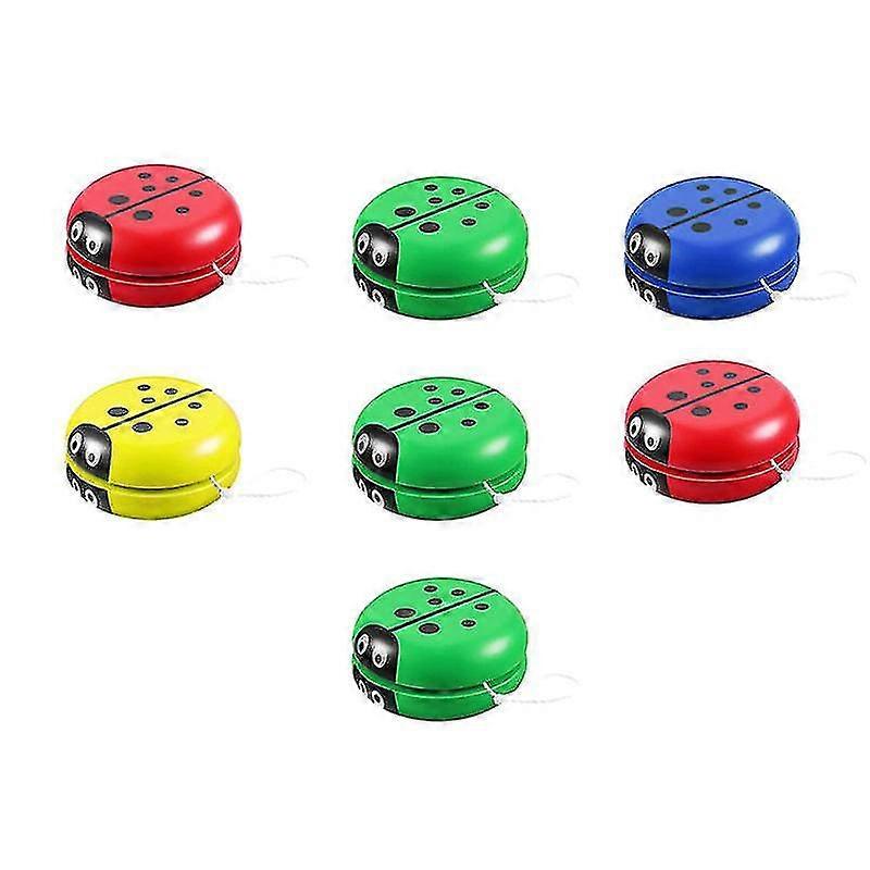 7pcs Wooden Children's Toys Yoyo Children's Educational Toys Swing Yoyo