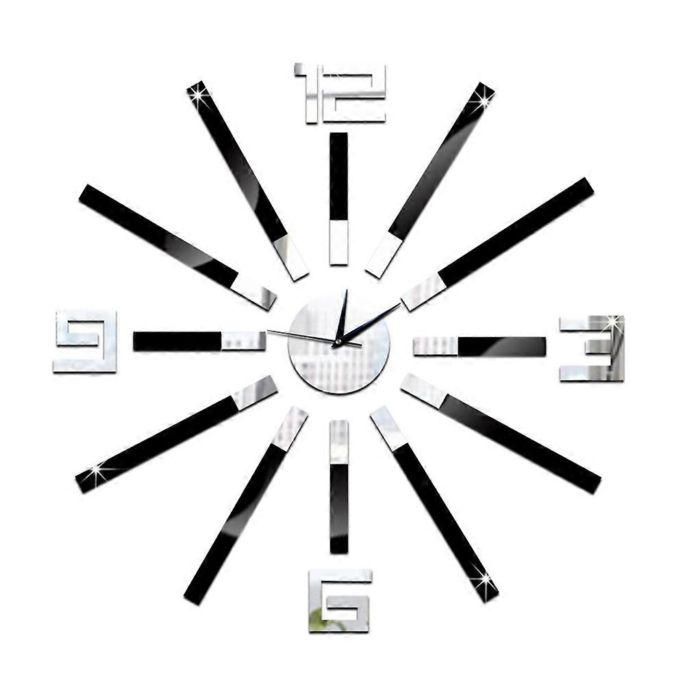DIY Silent Wall Clock Simple Mirror Sticking
