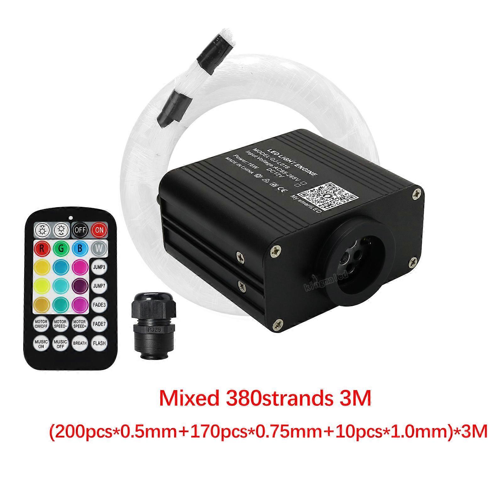 New 16W Twinkle RGBW Fiber Optic Star Ceiling Lights Kit Smart APP Sound ControlLED Engine for Car Starry Sky Fiber Optic Light
