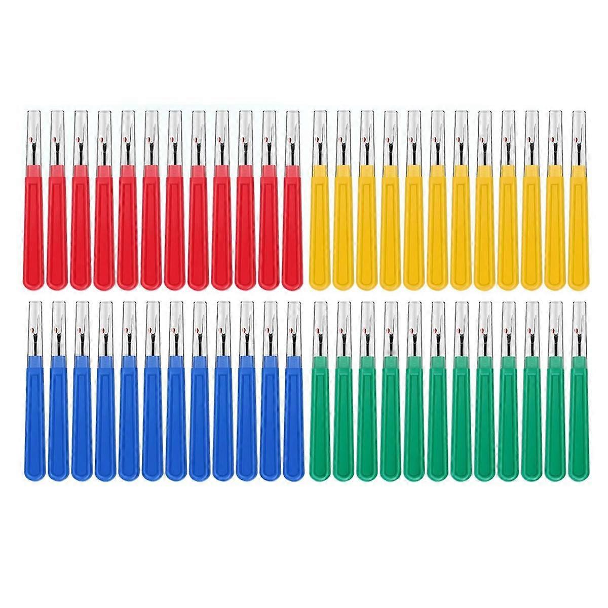 48 Pcs Sewing Seam Rippers Set Handy Colorful Thread Cutter Ripper for Embroidery Clothes Tag Remover