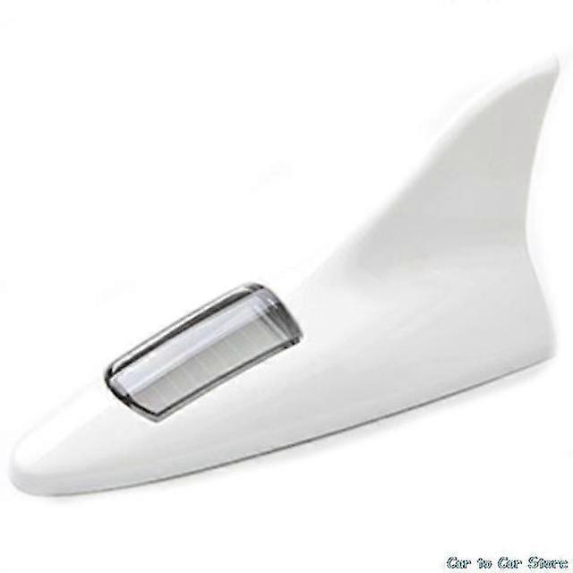 1Pcs 8 LED Light Imitated Car Radio Shark Fin Car Shark Antenna Radio FM Signal Design For All Cars Aerials Antenna Car Styling