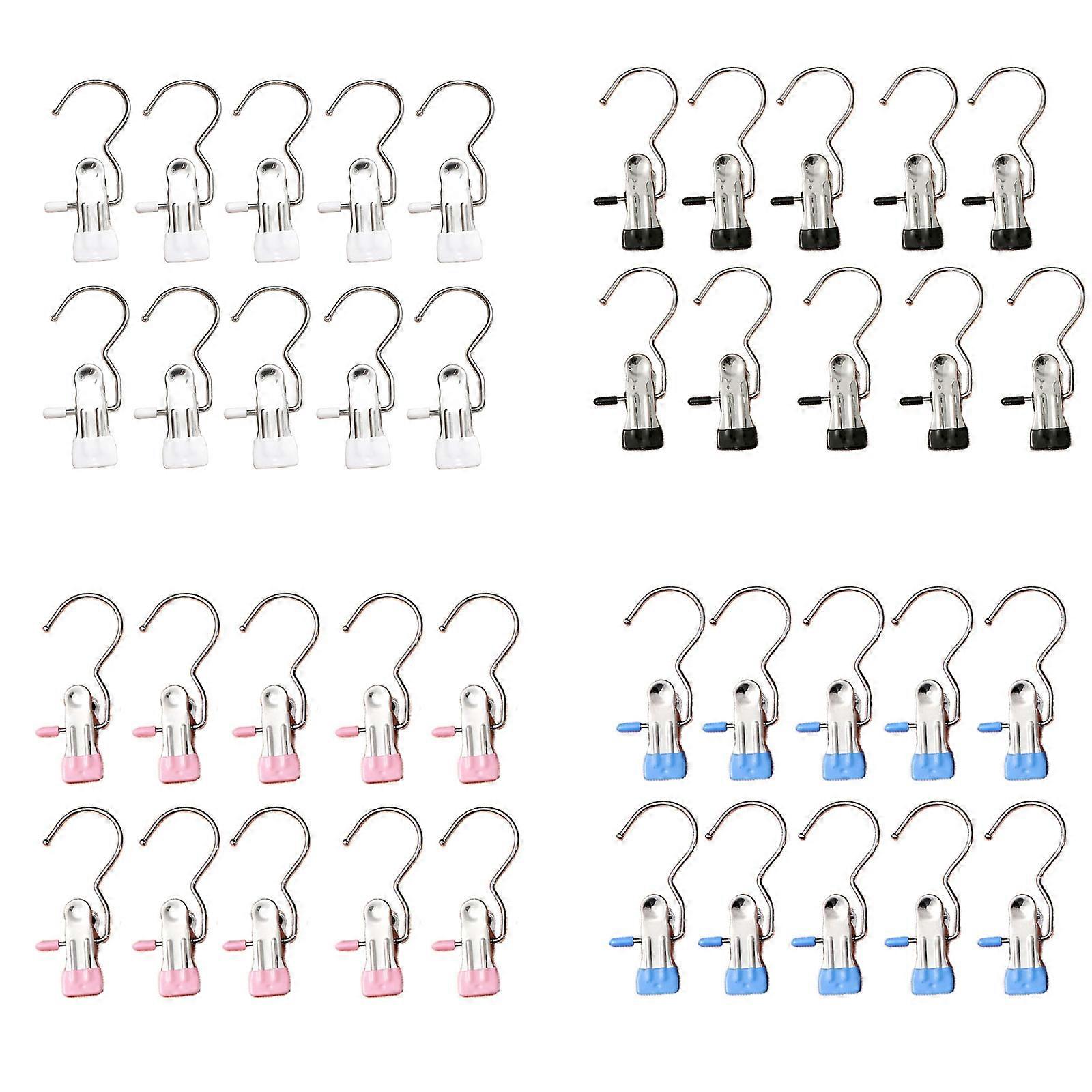 10Pack Boot Hanger For Closet, Laundry Hooks With Clips, Boot Holder, Hanging Clips