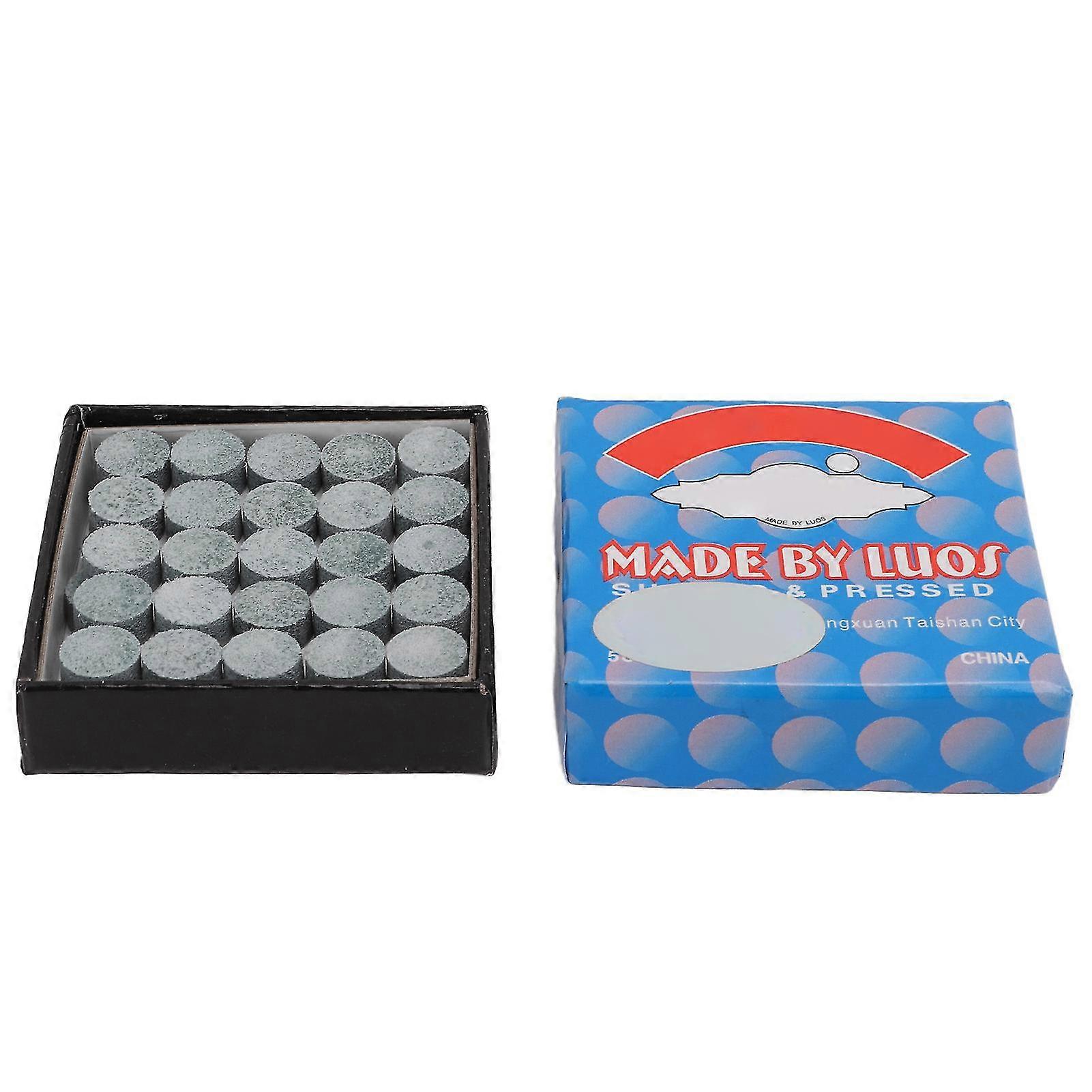 11mm Grade B Leather Billiard Cue Stick Tips - 50 Pack