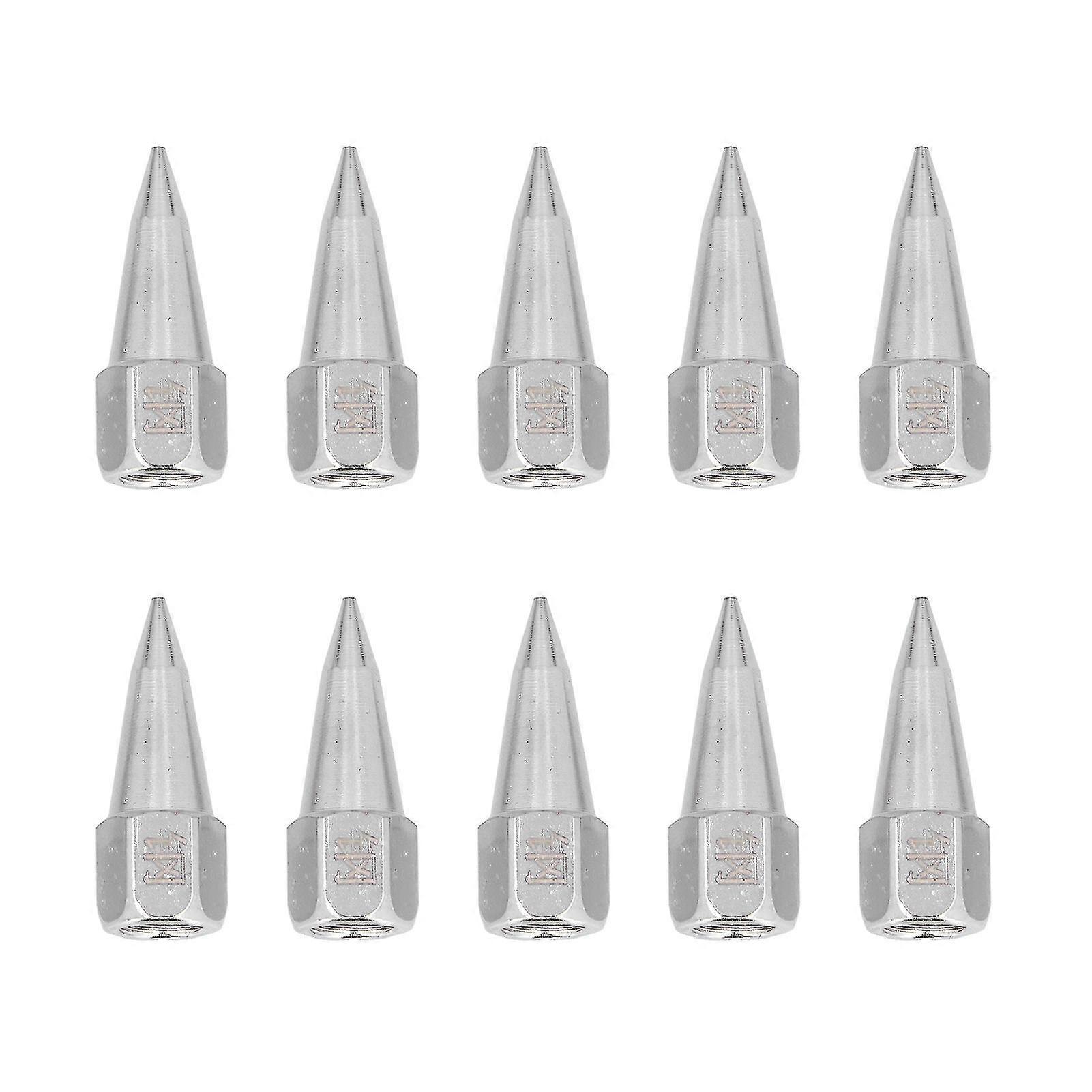 18in 10Pcs Manual Pneumatic Oil Nipple Grease Gun Fitting Standard Sharp Type Nozzle