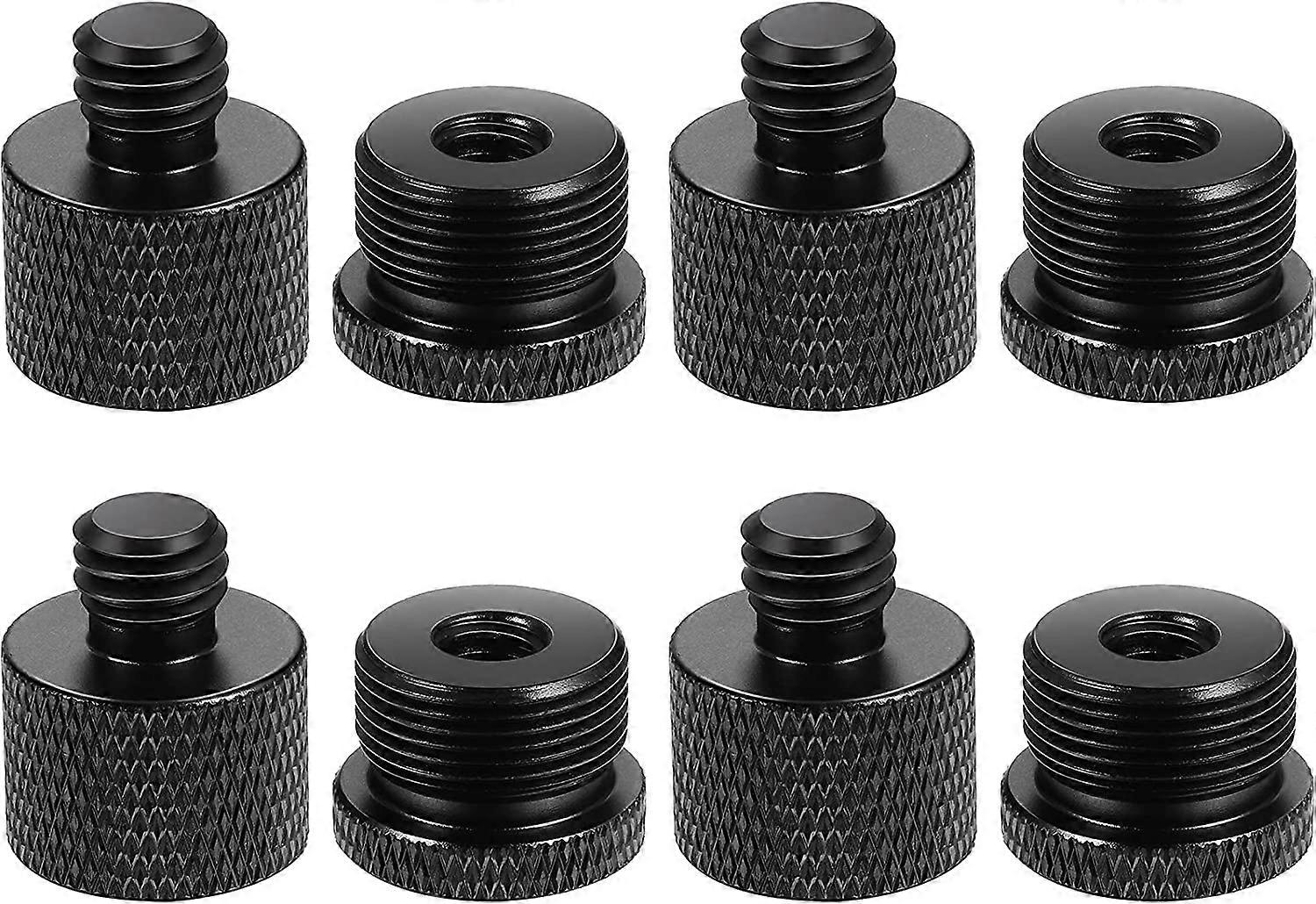 8 stk mikrofonstativadapter mikrofon gjengeadaptersett 5/8 kvinne til 3/8 mann og 3/8 kvinne til 5/8 mannlig skrueadaptergjenger for mikrofonstativ montering til