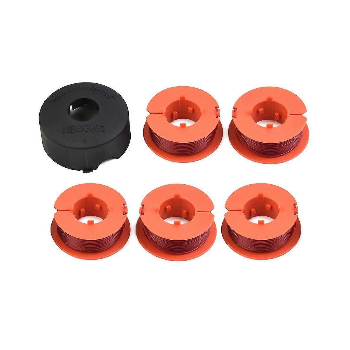 6-Piece Lawn Mower Spool and Spool Cover Set is Suitable for F016800175&F016L71088.