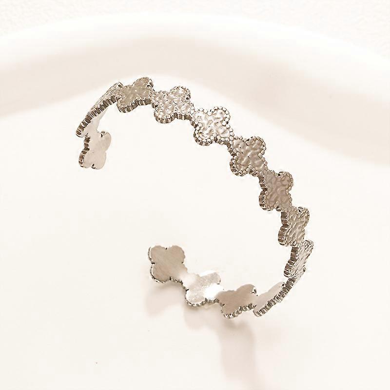 Vintage C-Shape Open Stainless Steel Bracelet