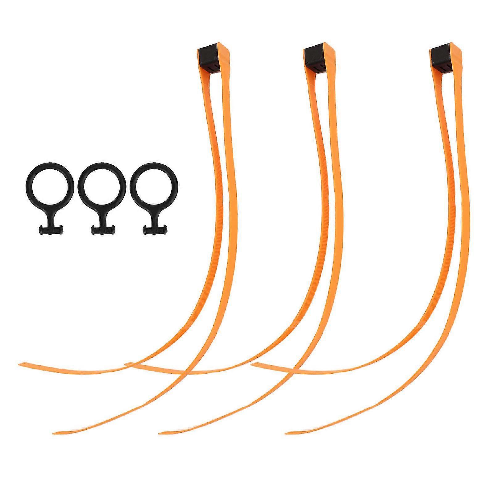 Nylon Cable Ties 3Pcs Self Locking with Pull Ring for Outdoor Sports Equipment Restraint