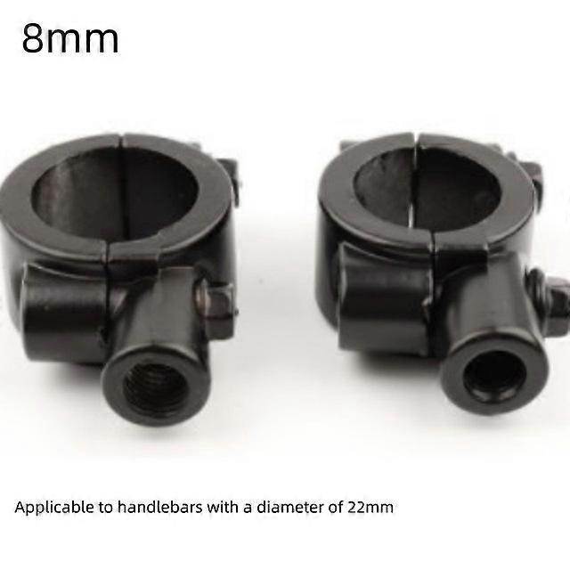 QX Motorcycle HandleBar Mirror Mount Clamp Rear View Mirror Holder Bracket 2pcs 22mm 10mm 8mm 10mm 25mm