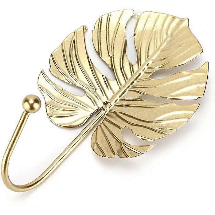 Bathroom Hook, Golden Leaf-Shaped Coat Hook for Closet Door Gold