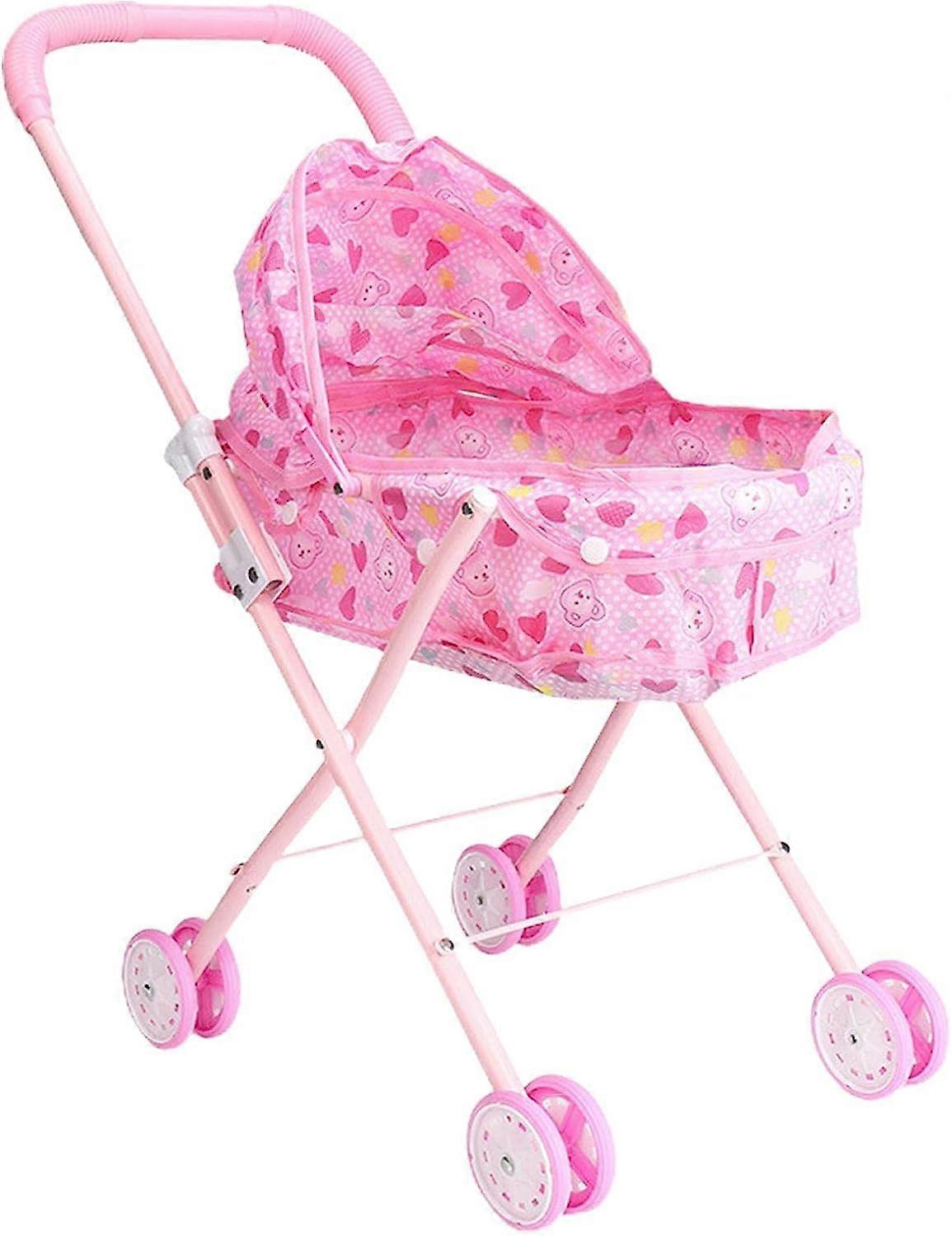 新生児人形ベビーカーセット - 幼児の女の子のための新生児人形プレイセット、シミュレーション保育園プレイセット、想像力豊かな遊び玩具、1個