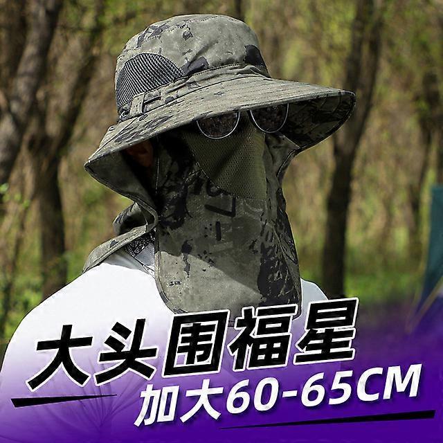 60-65 ס"מ ראש גדול יוניסקס גברים גברים דייג כובע איש שמן מספר גדול מגן צוואר הצללת פנים כובע קרם הגנה כובע נסיעות פנאי כובע