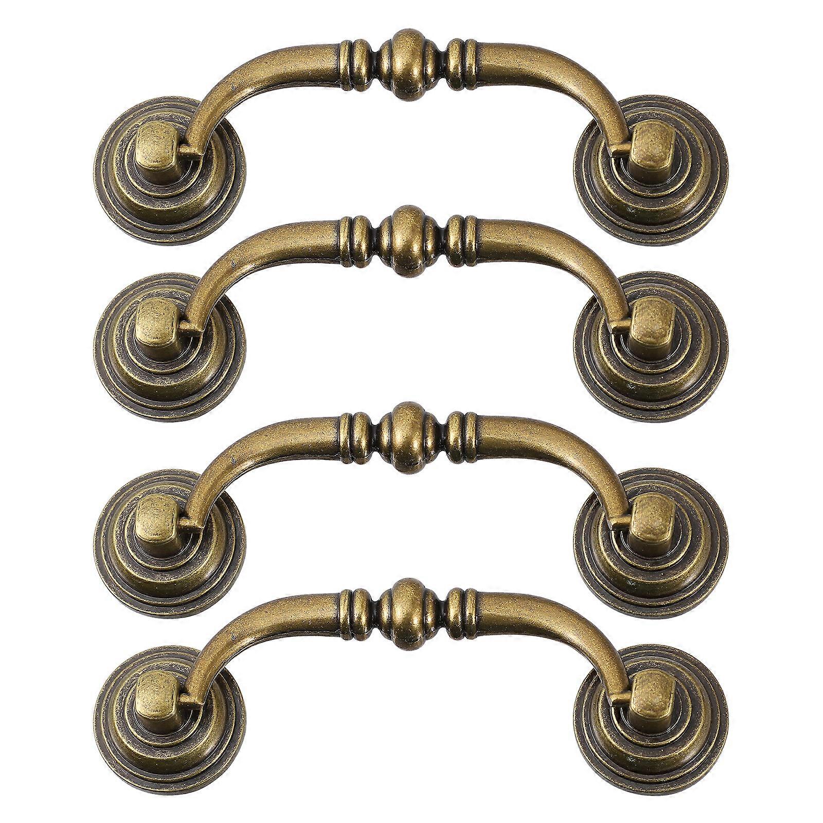 4Pcs Drawer Pulls European Style Knobs Antique Handles Home Decoration