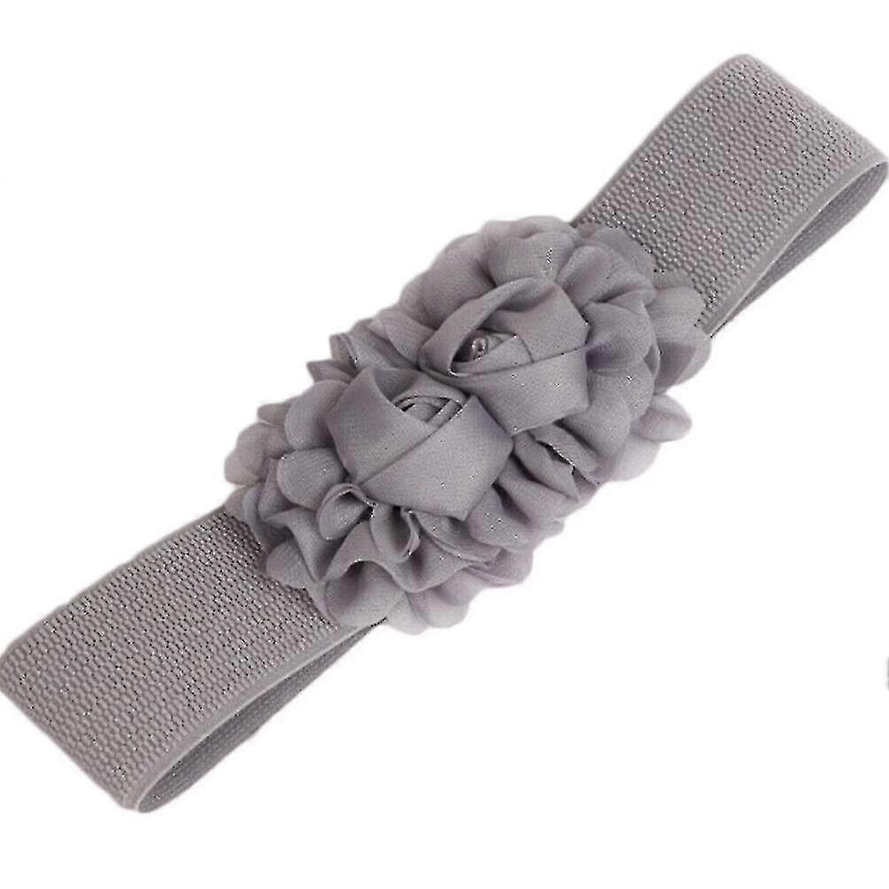 Damer Dambälte Sträck elastiskt midjebälte Klänning Bred Blomma Chiffong Uk