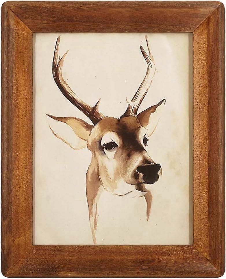 8x10 Picture Frames,Brown Rustic Wood Frame with Glass Front, Display 10x8 inch Photos for Table Top Display and Wall Mounting