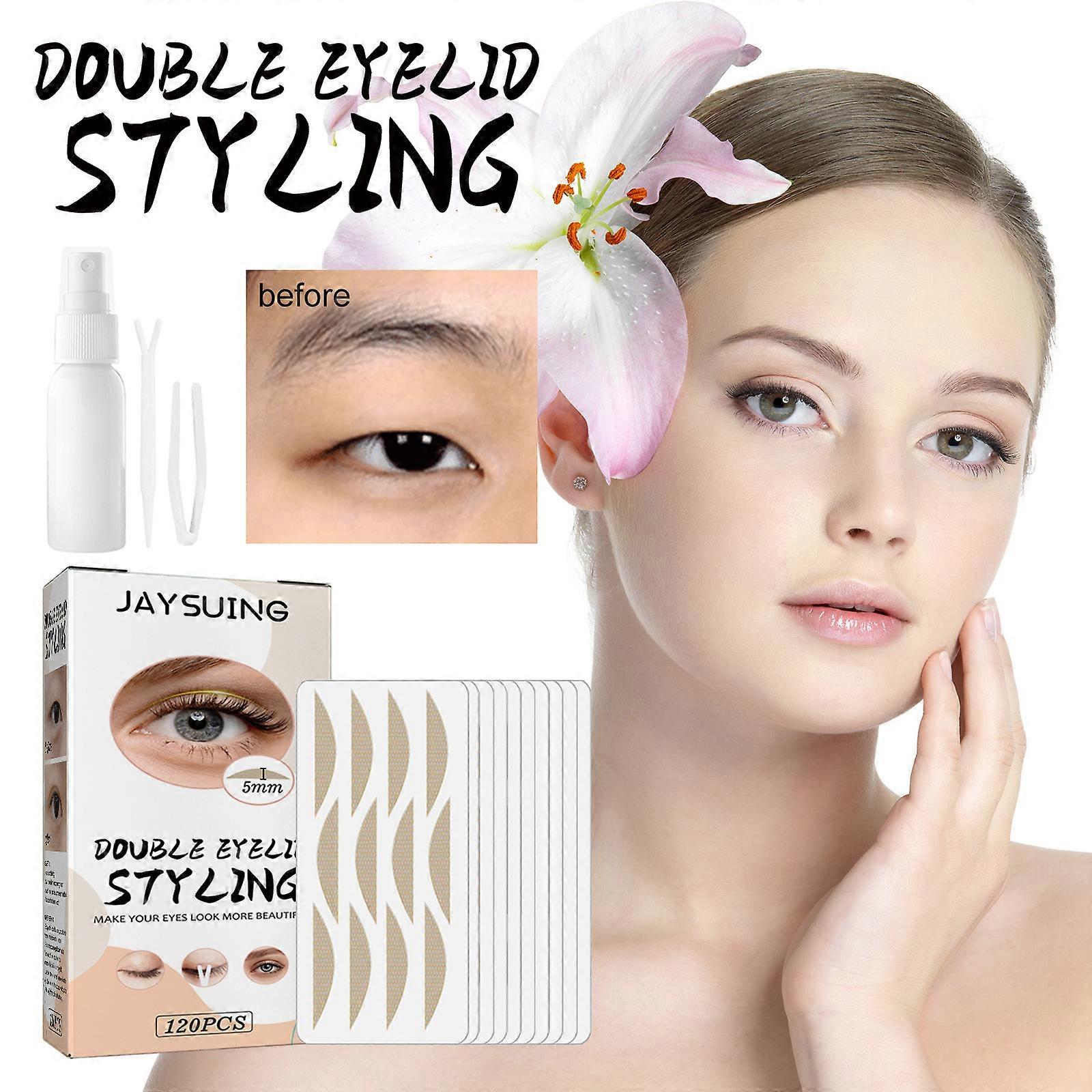 Water-Activated Double Eyelid Tape No Glue, Invisible, Breathable, and Seamless for Puffy or Monolid Eyes