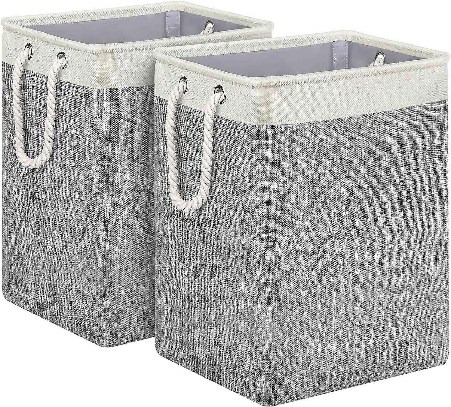 Laundry Baskets 2 Pack Laundry Hamper Large Clothes Hamper 20" Height Tall Basket with Durable