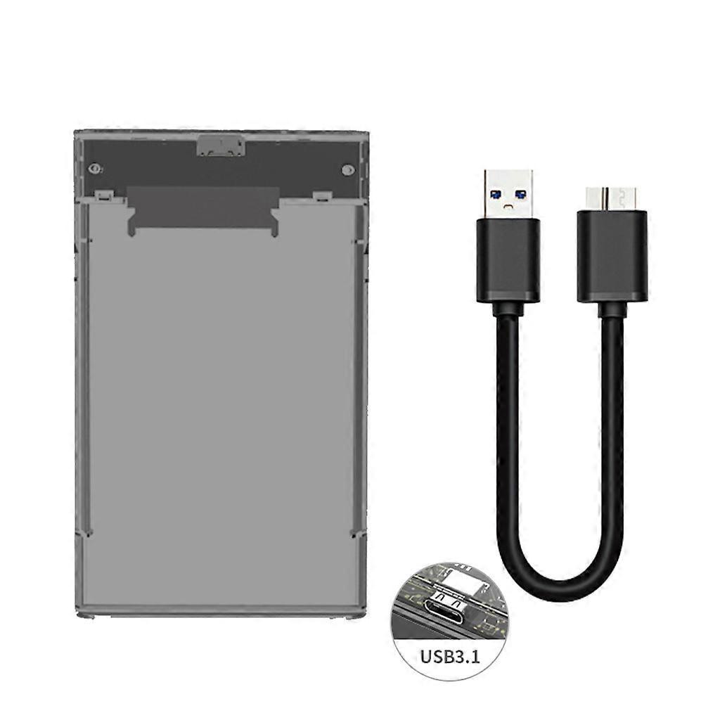 2.5'' HDD Enclosure SATA to USB2.0/ 3.0 /3.1 Hard Drive for Case Transparent box