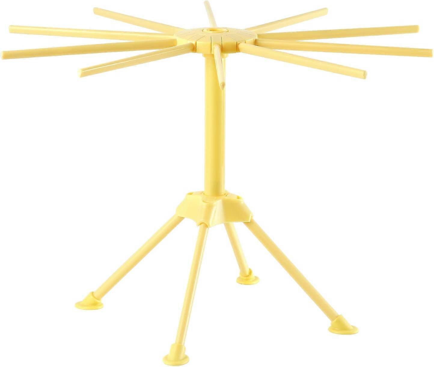 Collapsible Pasta Drying Rack, Plastic Foldable (Yellow)