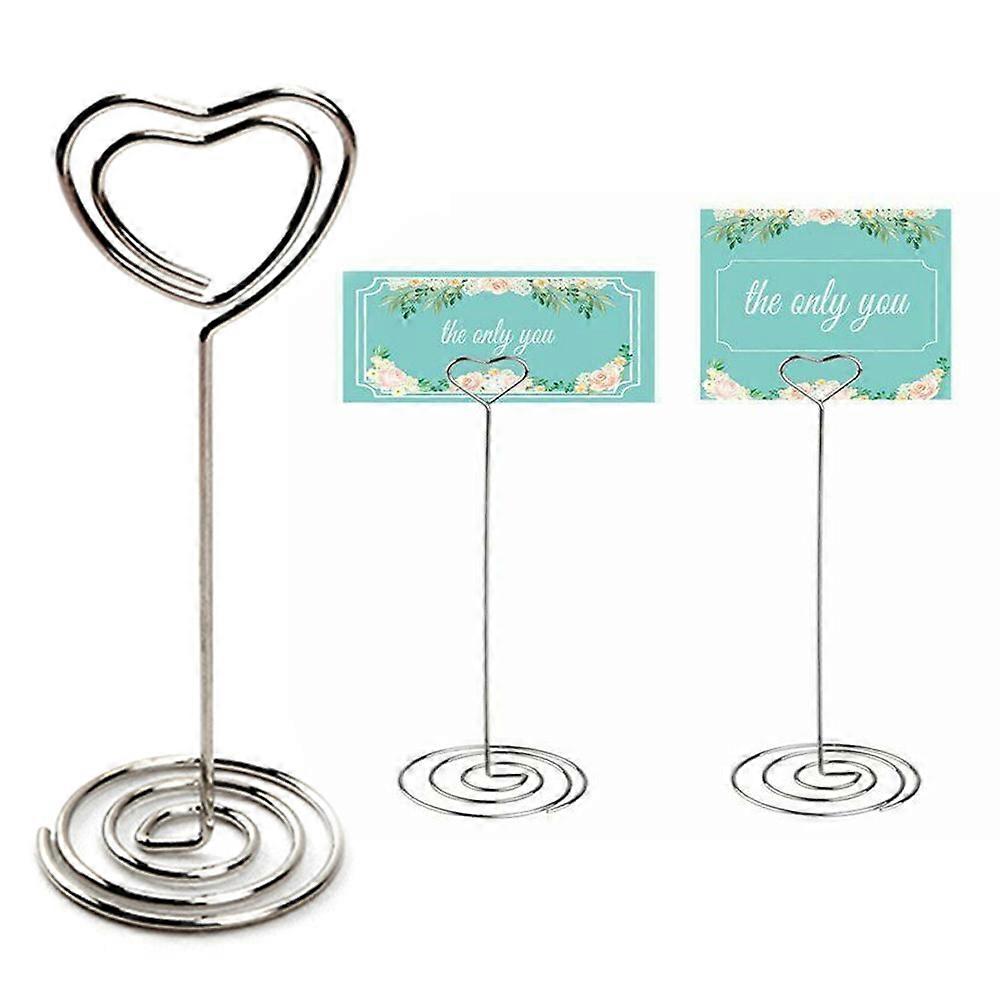 Heart Shape Photo Holder Memo Clip Place Name Card Number Table Picture Note Stand Decor