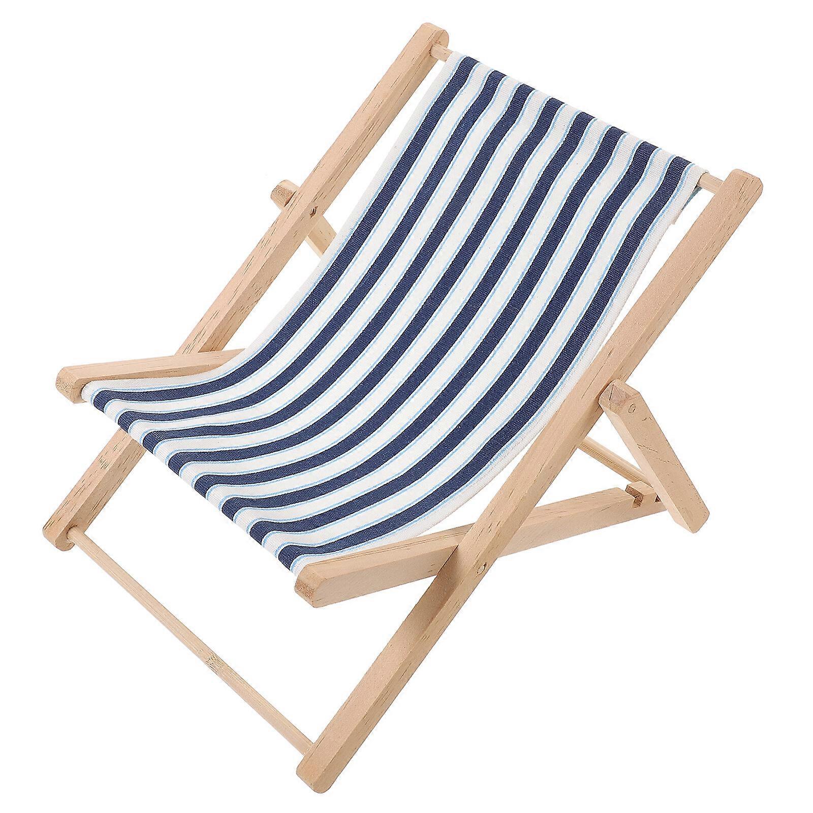 Artificial Beach Chair Model Landscape Wooden Beach Chair Mediterranean Style Decor