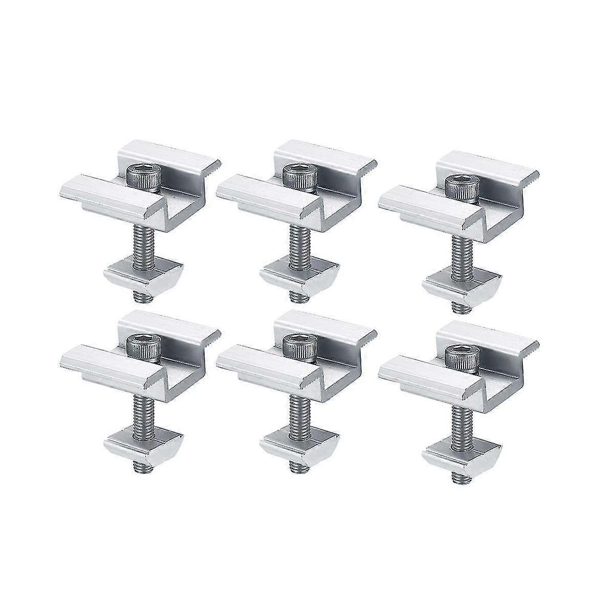 8pack solpanel monteringsbeslag, solpanel ende, center, til pv solpanel solmodul 30m