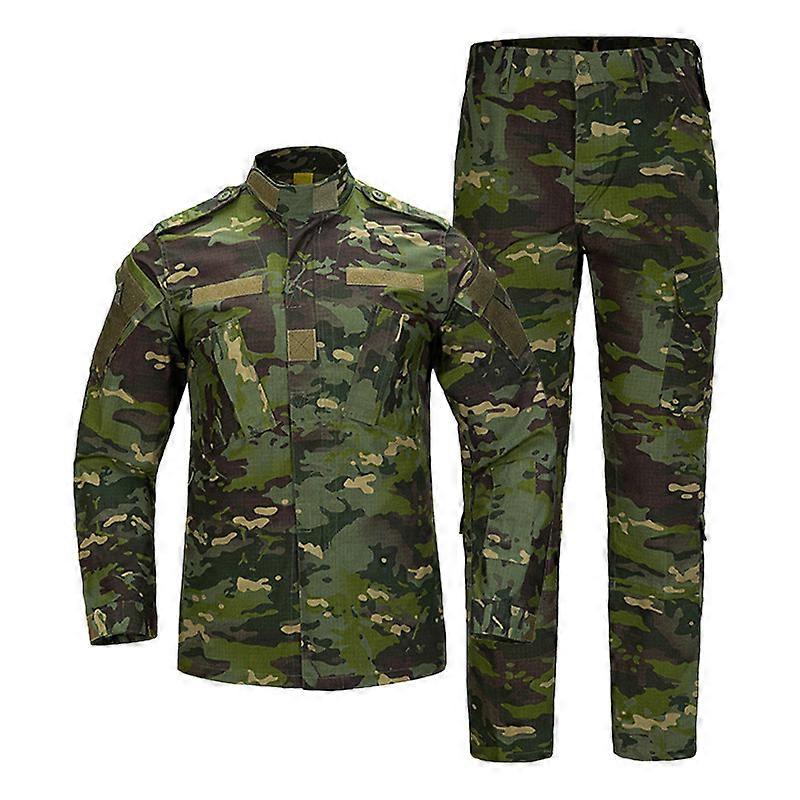 Second generation camouflage suit set men's outdoor tactical training suit camouflage training suit python pattern