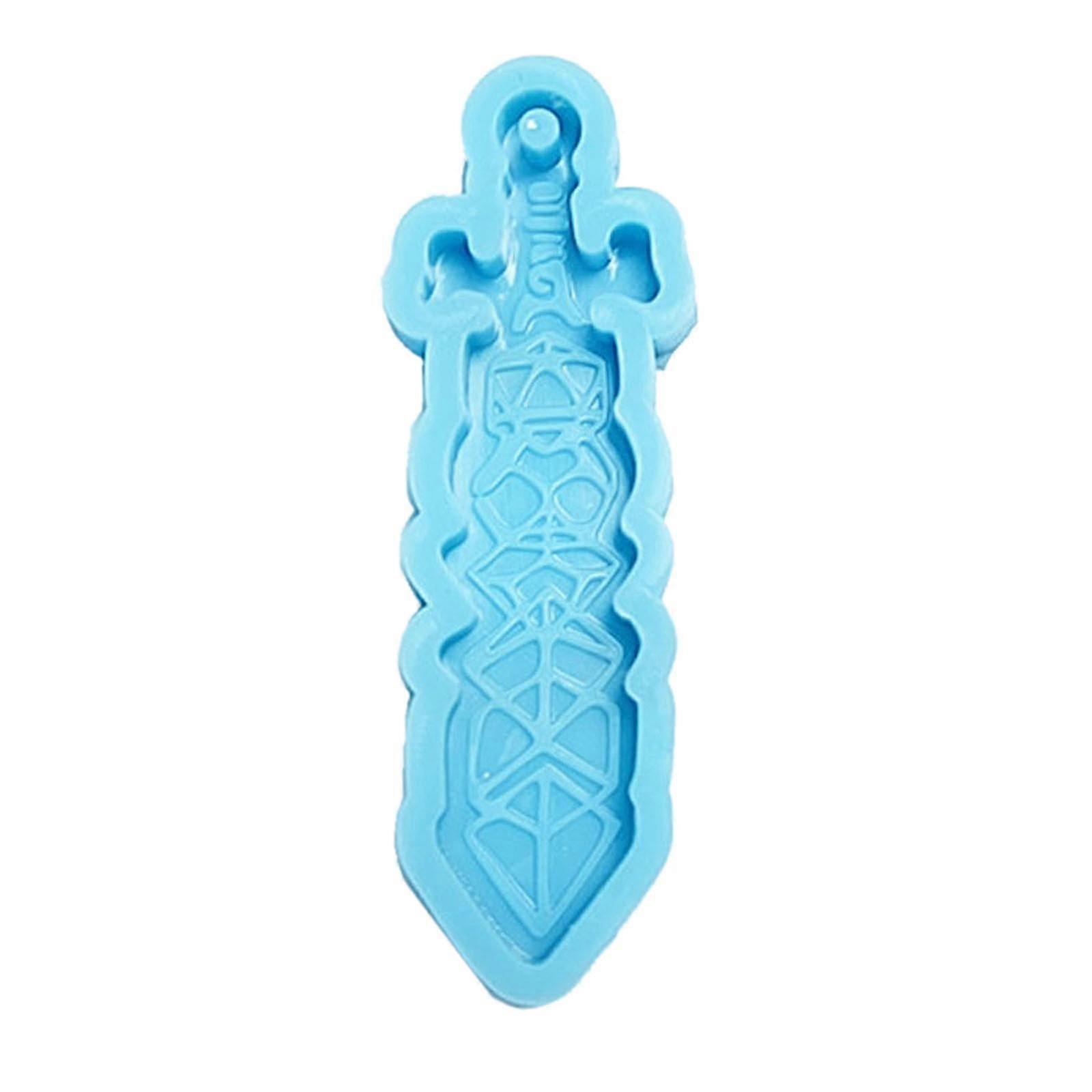 Dice Sword Shape Keychain Mold Epoxy Crystal Silicone Mold Customized Mold
