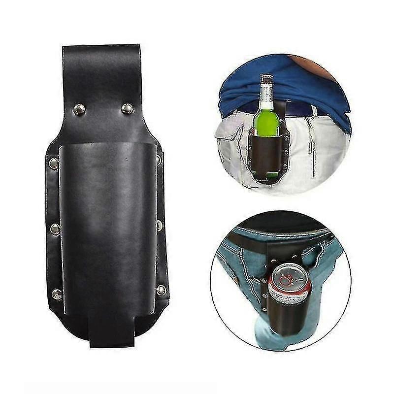 Leather Beer Holster Classic Beer Holster For Men Bottle Holder Belt Fit Soda Drink
