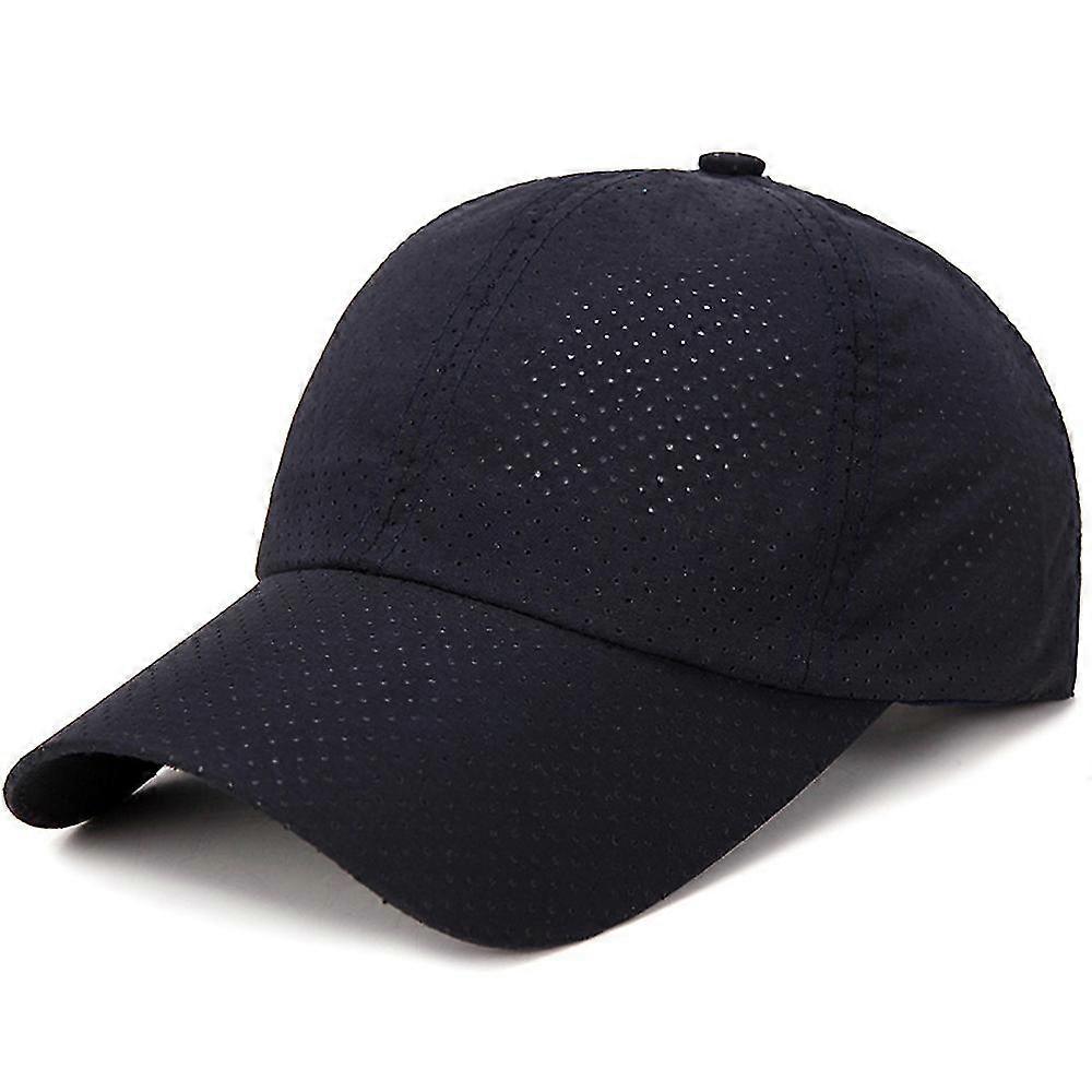 Solid Mesh Baseball Cap Adjustable Sun Hat Snapback For Women Men
