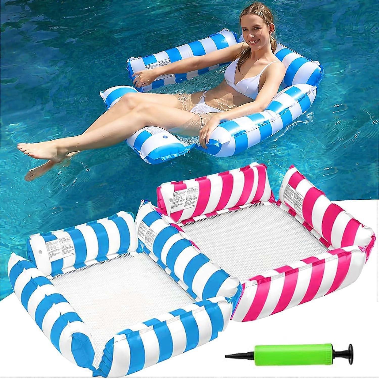 Pool Float Hammock, 2 Pack Pool Inflatables Pool Floats Inflatable Water Hammock, Swimming Pool Inflatables