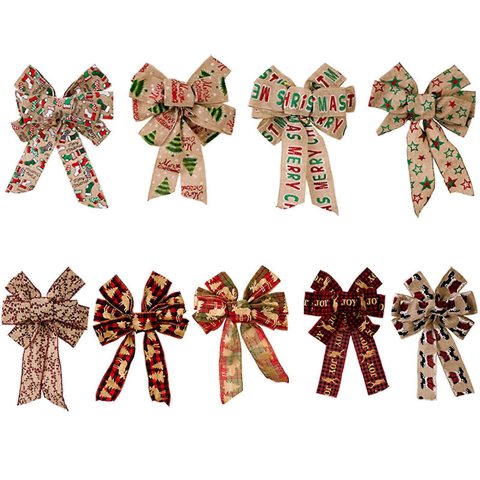 Crăciun elemente decorative Heather Vintage engleză Panglica Bowknot Crăciun Bowknot Pandantiv Bowknot