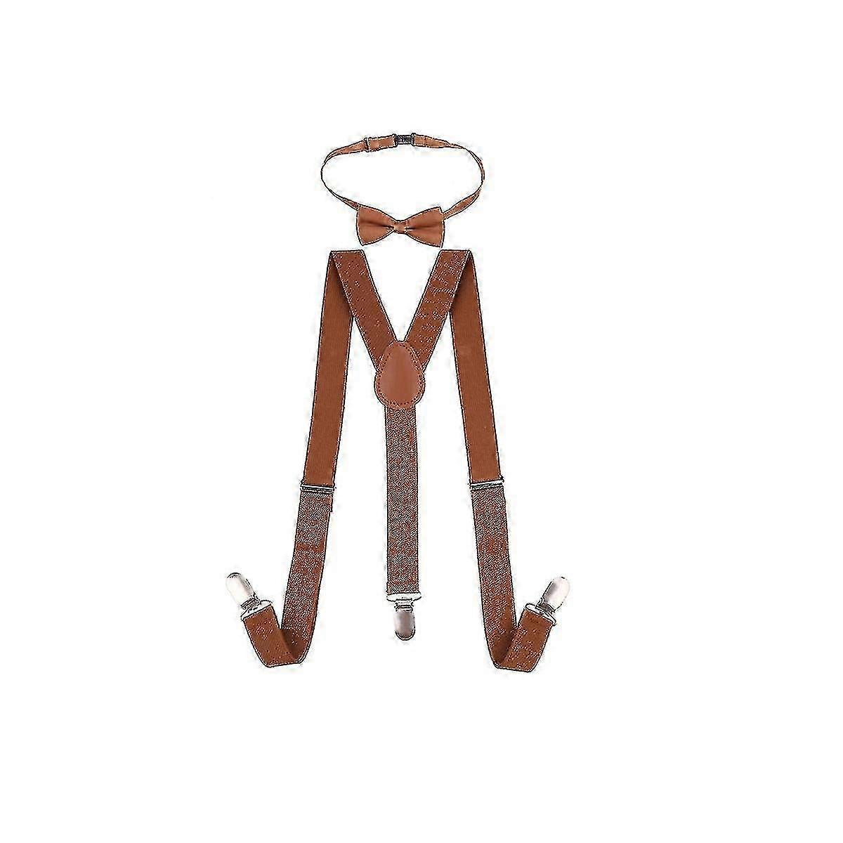 Kids Bow Tie And Adjustable Elastic Suspender Braces For Boys