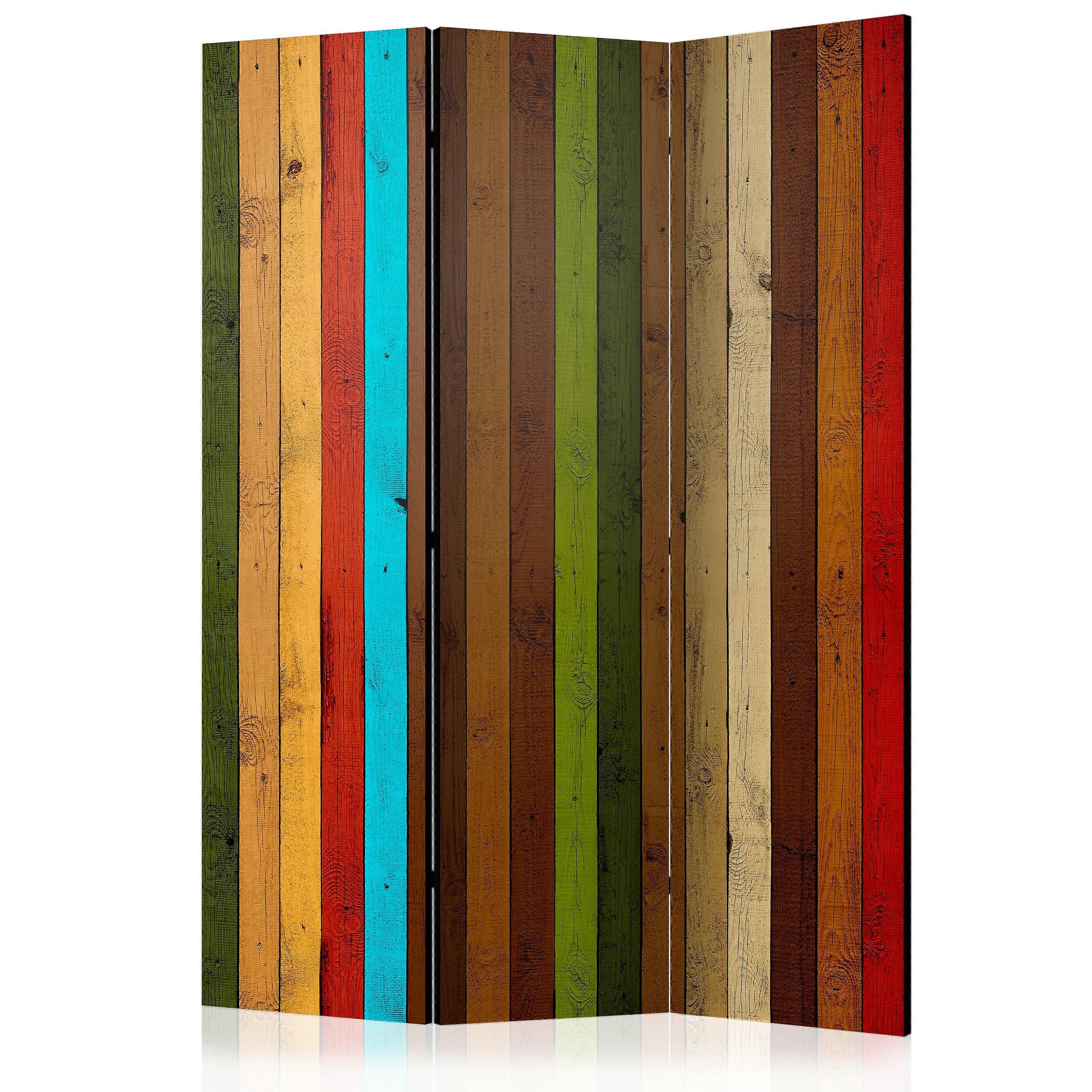 Room Divider - Wooden rainbow