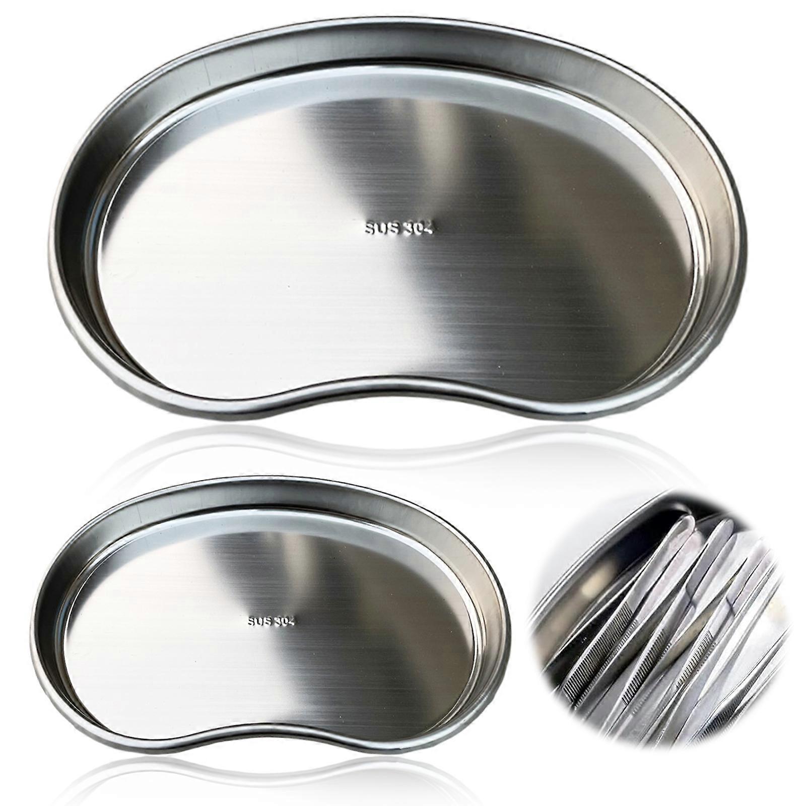 2 201 stainless steel bent plates - medium + small