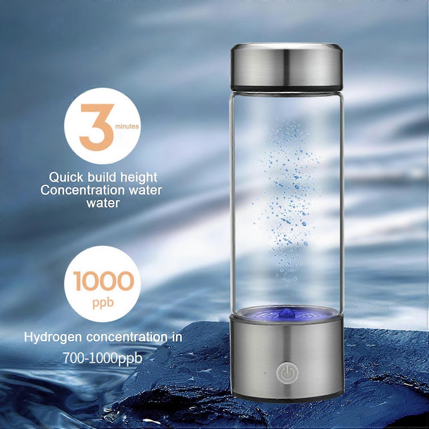 450ML Portable Hydrogen Water Bottle with New PEM And SPE Technology Healthy Water Ionizer