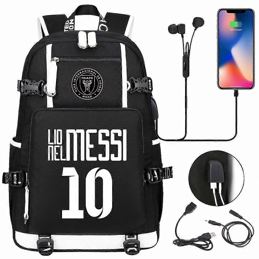 Messi Camouflage Backpack Laptop USB youth student School Bags Women Men  Casual Large Capacity Backpack Traveling Mochilas