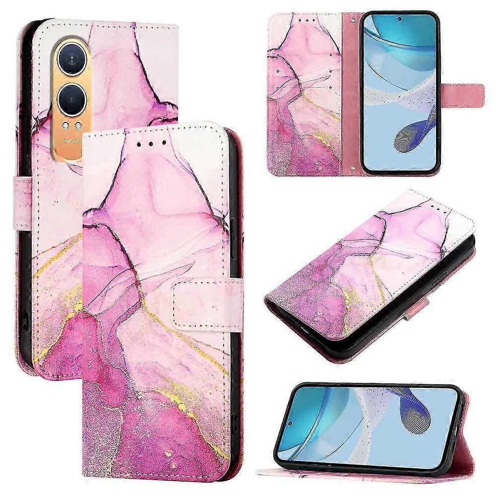 For OnePlus Nord CE4 Lite 5G Case YB Pattern Printing Leather Series-5 Marble Pattern Wallet Phone Cover