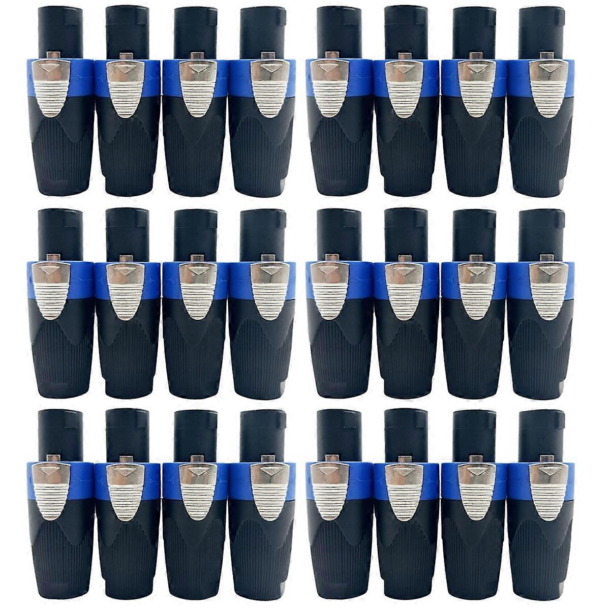 30Pcs for Nl4Fx Speakon 4-Pole Plug Male Audio Speaker Connector Speaker Power Amplifier Ohm- Nl4Fx Connector